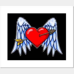 Heart with Wings Tattoo Posters and Art